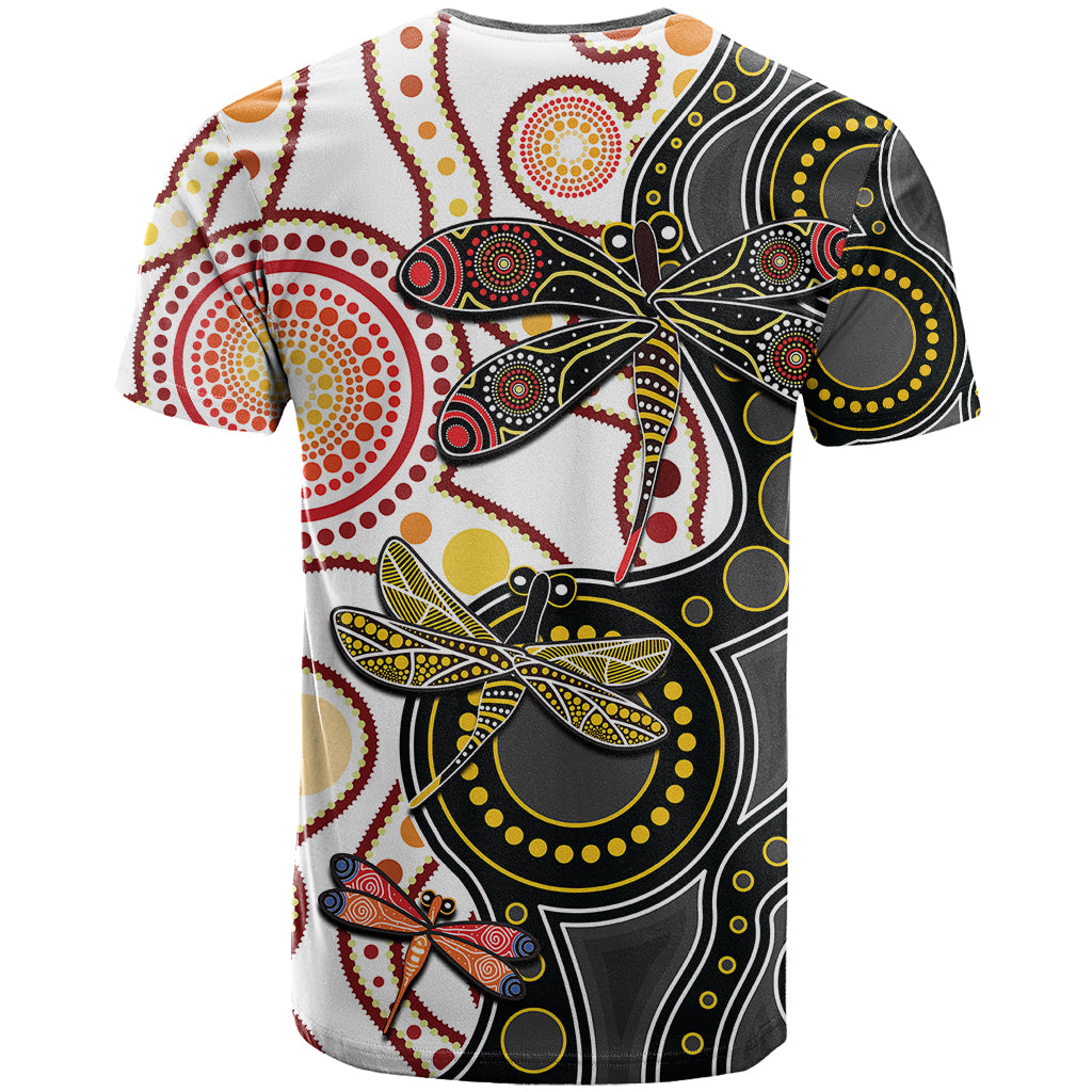 Aboriginal Dragonfly T Shirt White Style - Vibe Hoodie Shop