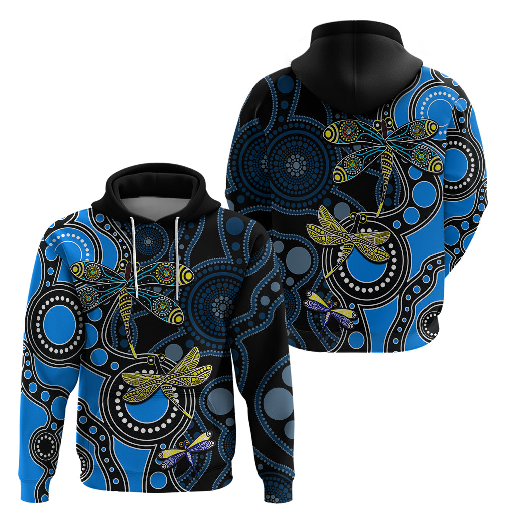 Aboriginal Dragonfly Hoodie Blue Style LT6 - Vibe Hoodie Shop
