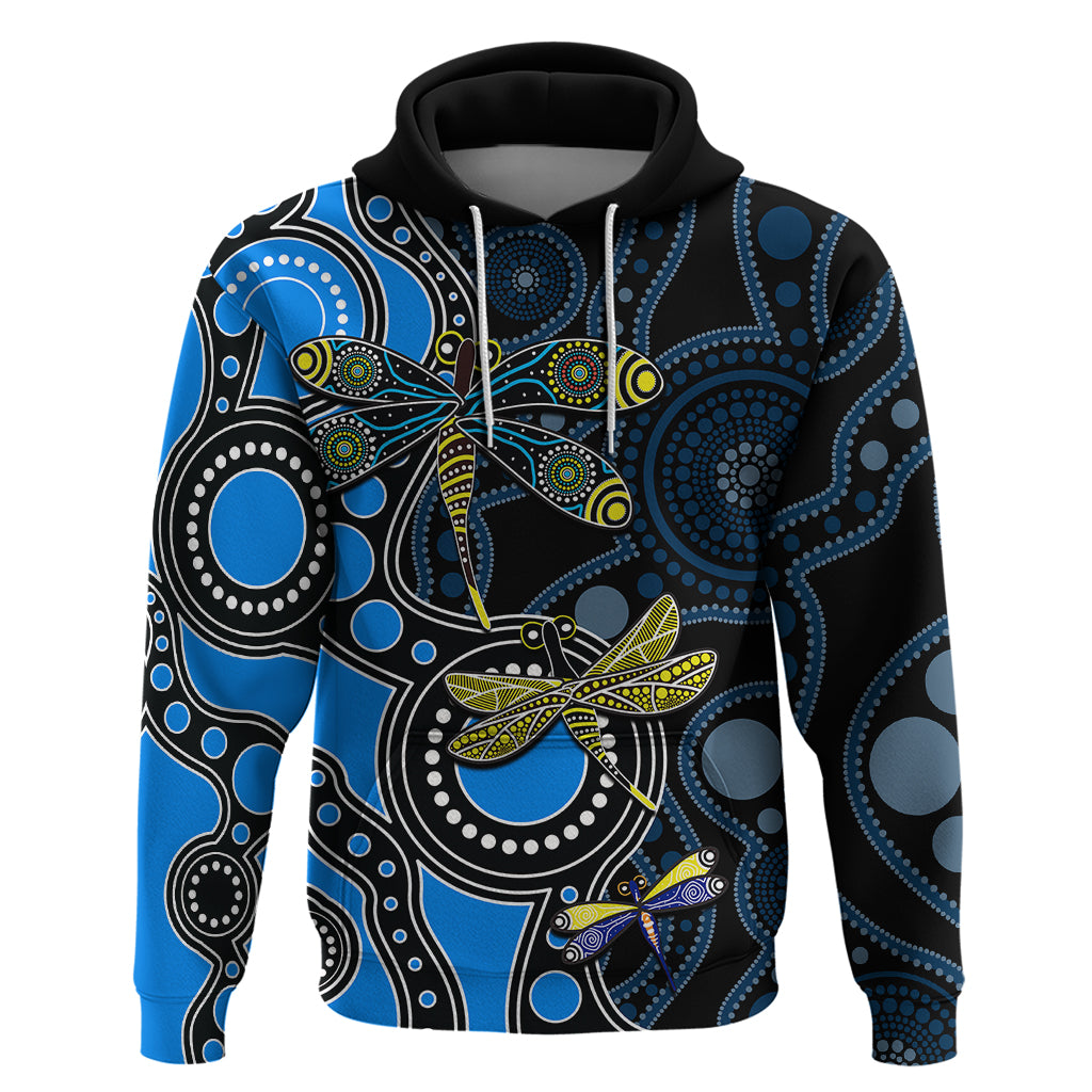Aboriginal Dragonfly Hoodie Blue Style LT6 - Vibe Hoodie Shop