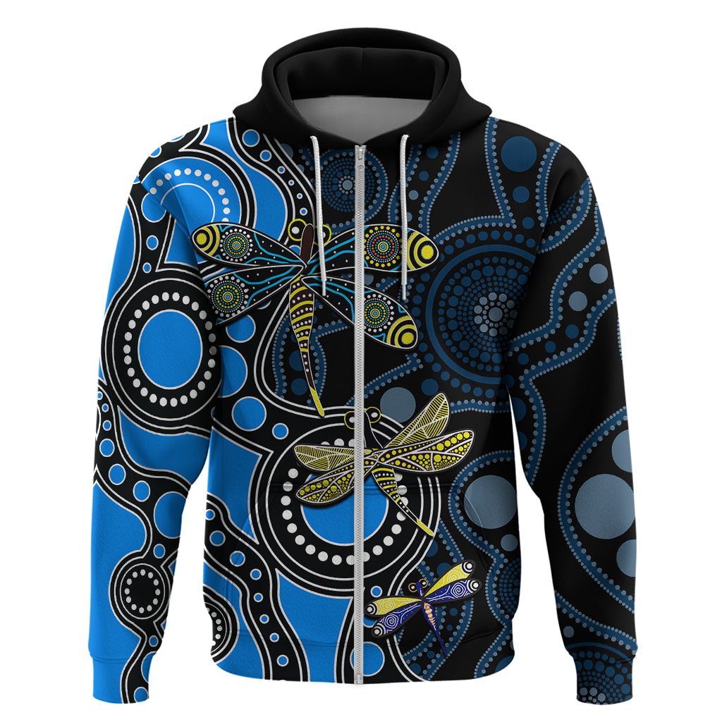 Aboriginal Dragonfly Hoodie Blue Style LT6 - Vibe Hoodie Shop