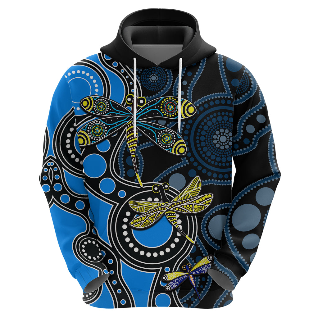 Aboriginal Dragonfly Hoodie Blue Style LT6 - Vibe Hoodie Shop
