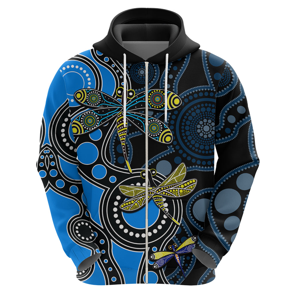 Aboriginal Dragonfly Hoodie Blue Style LT6 - Vibe Hoodie Shop