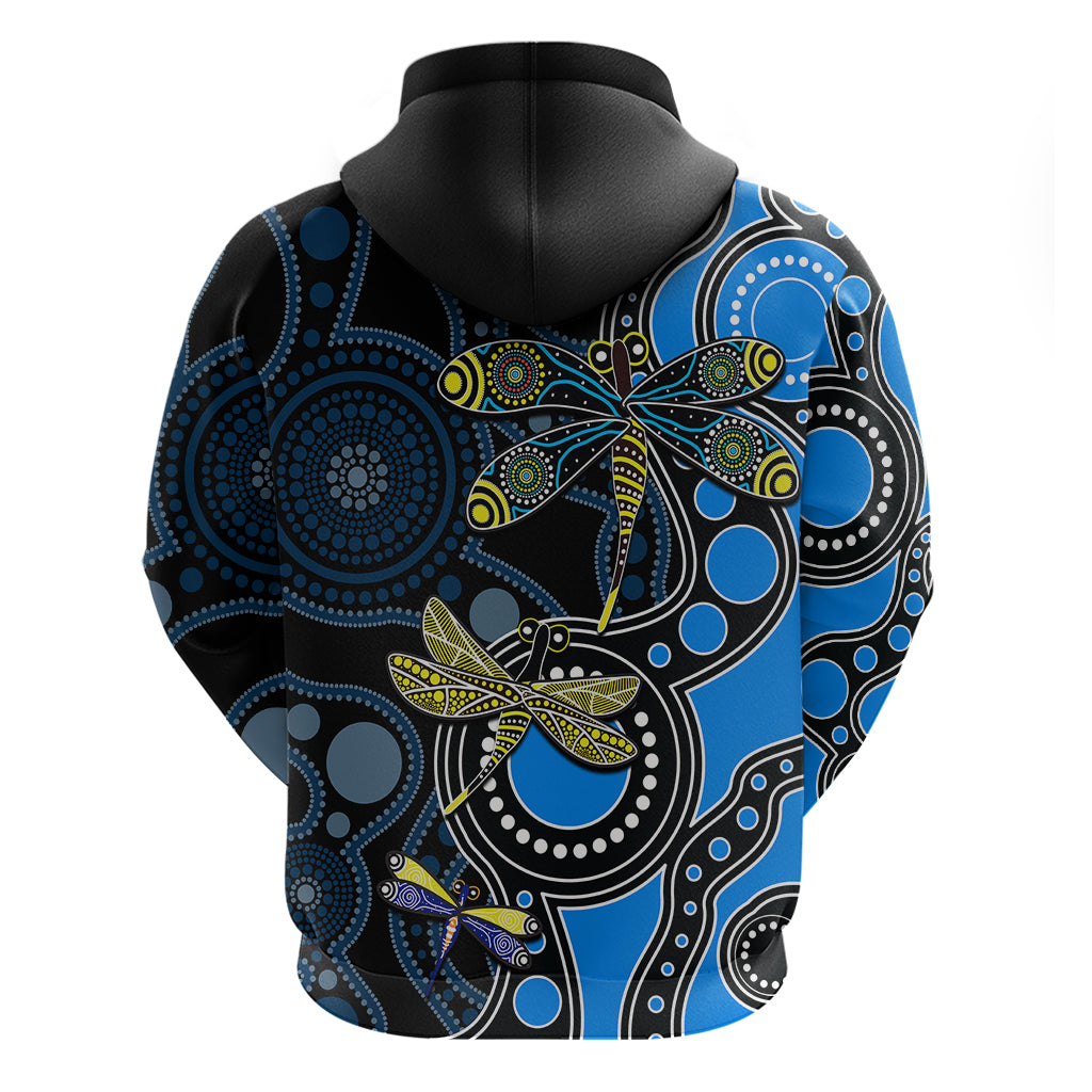 Aboriginal Dragonfly Hoodie Blue Style LT6 - Vibe Hoodie Shop
