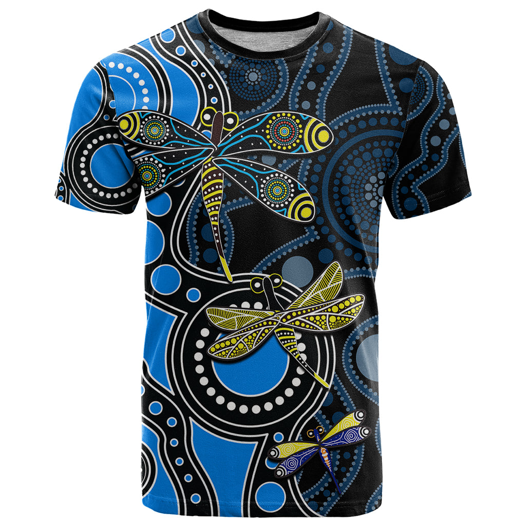 Aboriginal Dragonfly T Shirt Blue Style - Vibe Hoodie Shop