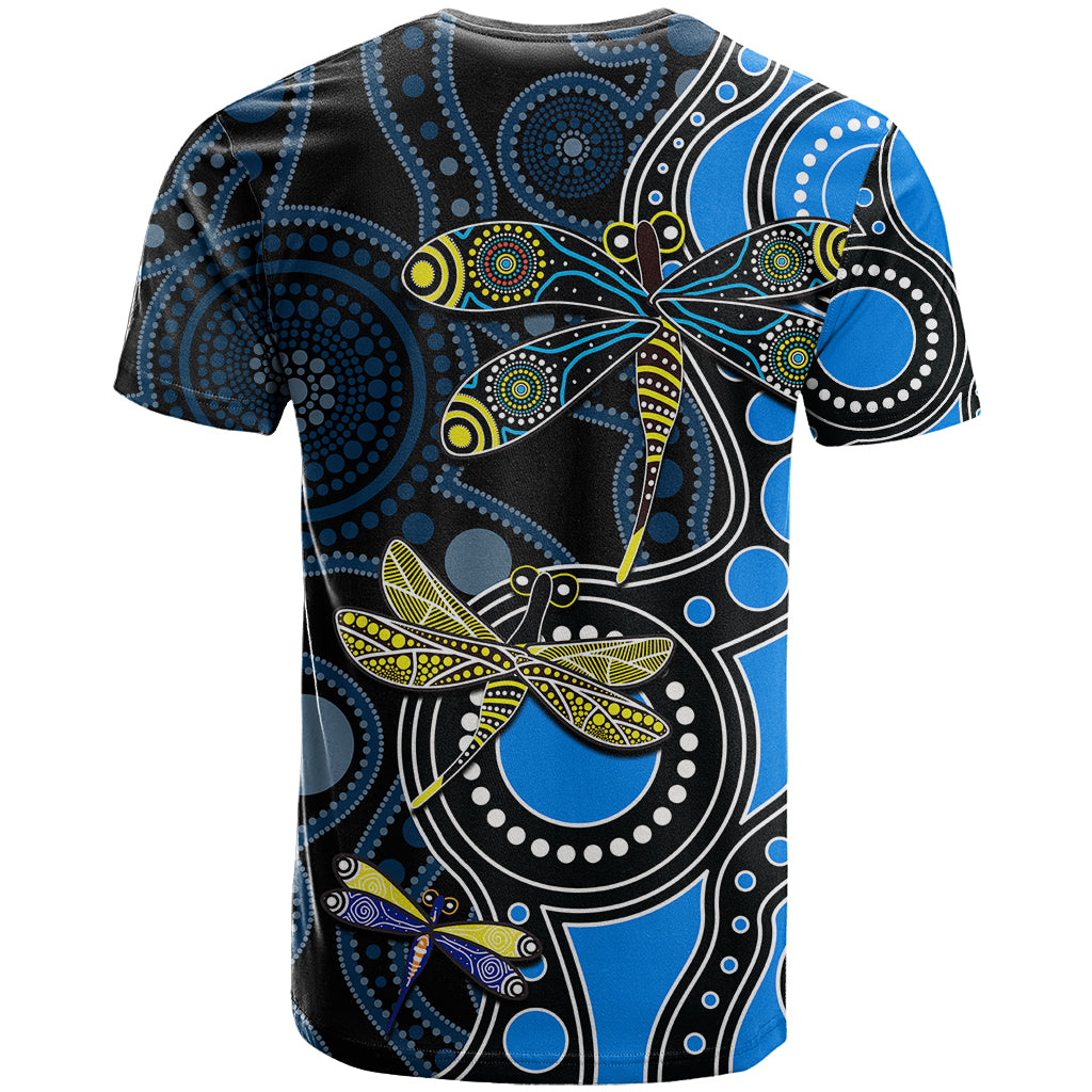 Aboriginal Dragonfly T Shirt Blue Style - Vibe Hoodie Shop