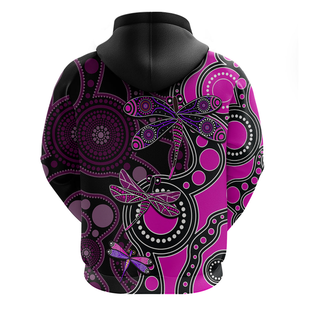Aboriginal Dragonfly Hoodie Pink Style LT6 - Vibe Hoodie Shop