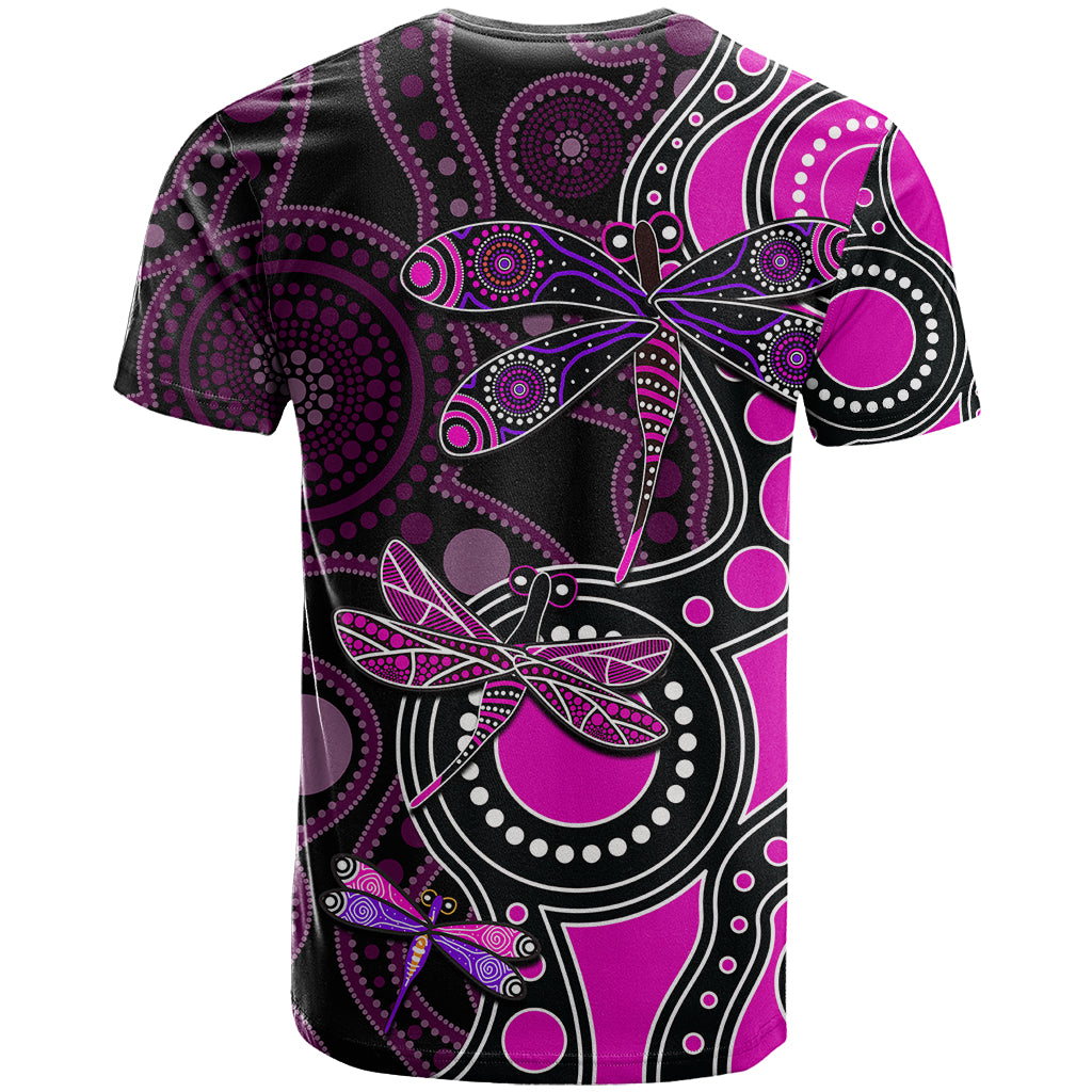 Aboriginal Dragonfly T Shirt Pink Style - Vibe Hoodie Shop