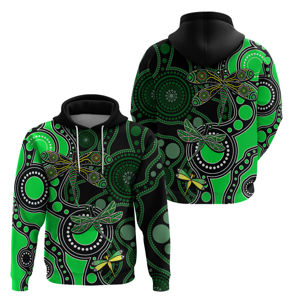 Aboriginal Dragonfly Hoodie Green Style LT6 - Vibe Hoodie Shop