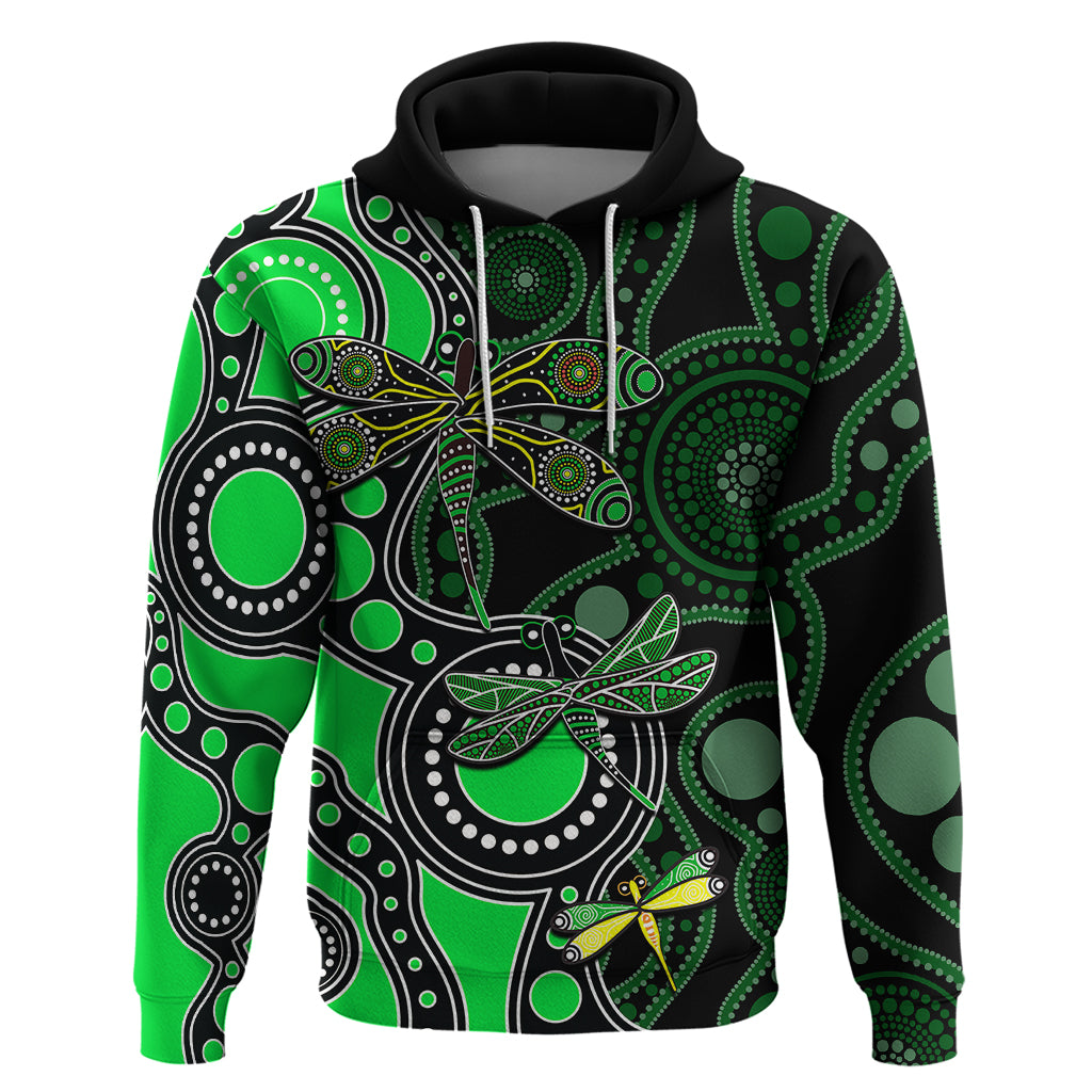 Aboriginal Dragonfly Hoodie Green Style LT6 - Vibe Hoodie Shop