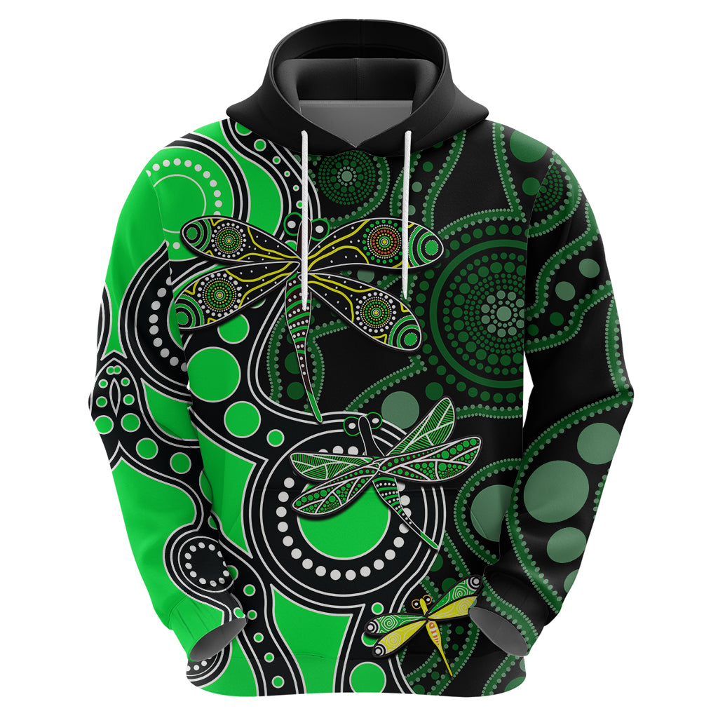Aboriginal Dragonfly Hoodie Green Style LT6 - Vibe Hoodie Shop