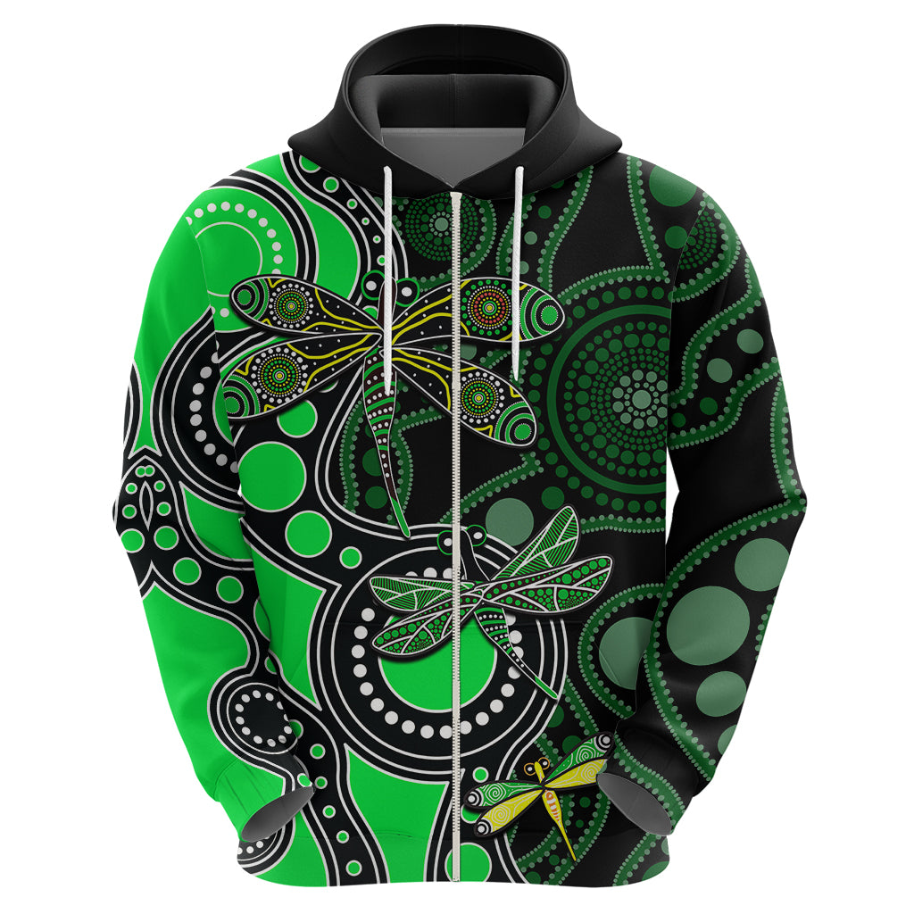 Aboriginal Dragonfly Hoodie Green Style LT6 - Vibe Hoodie Shop