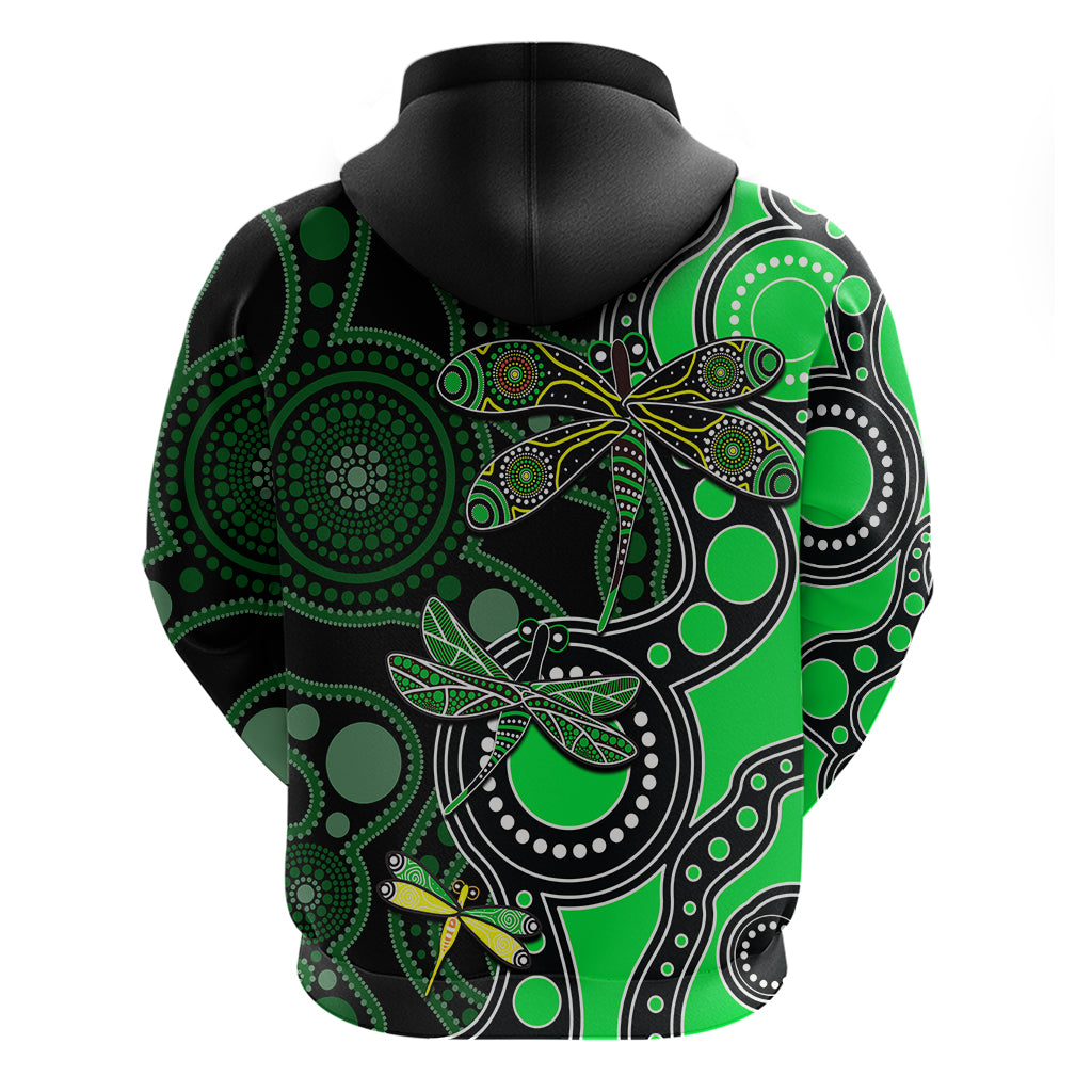 Aboriginal Dragonfly Hoodie Green Style LT6 - Vibe Hoodie Shop