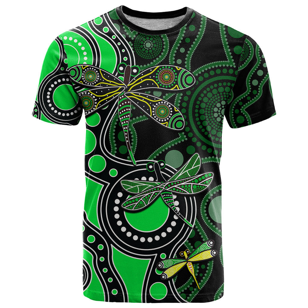 Aboriginal Dragonfly T Shirt Green Style - Vibe Hoodie Shop