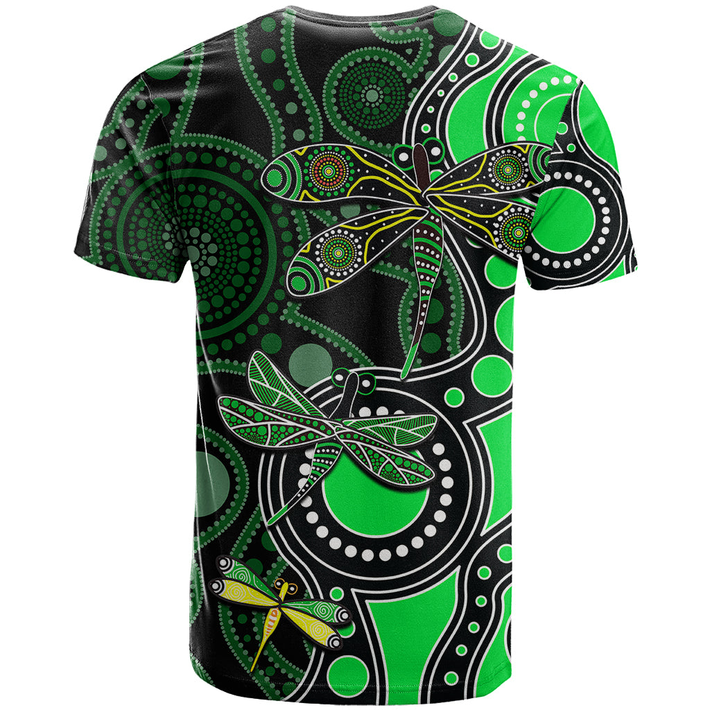 Aboriginal Dragonfly T Shirt Green Style - Vibe Hoodie Shop