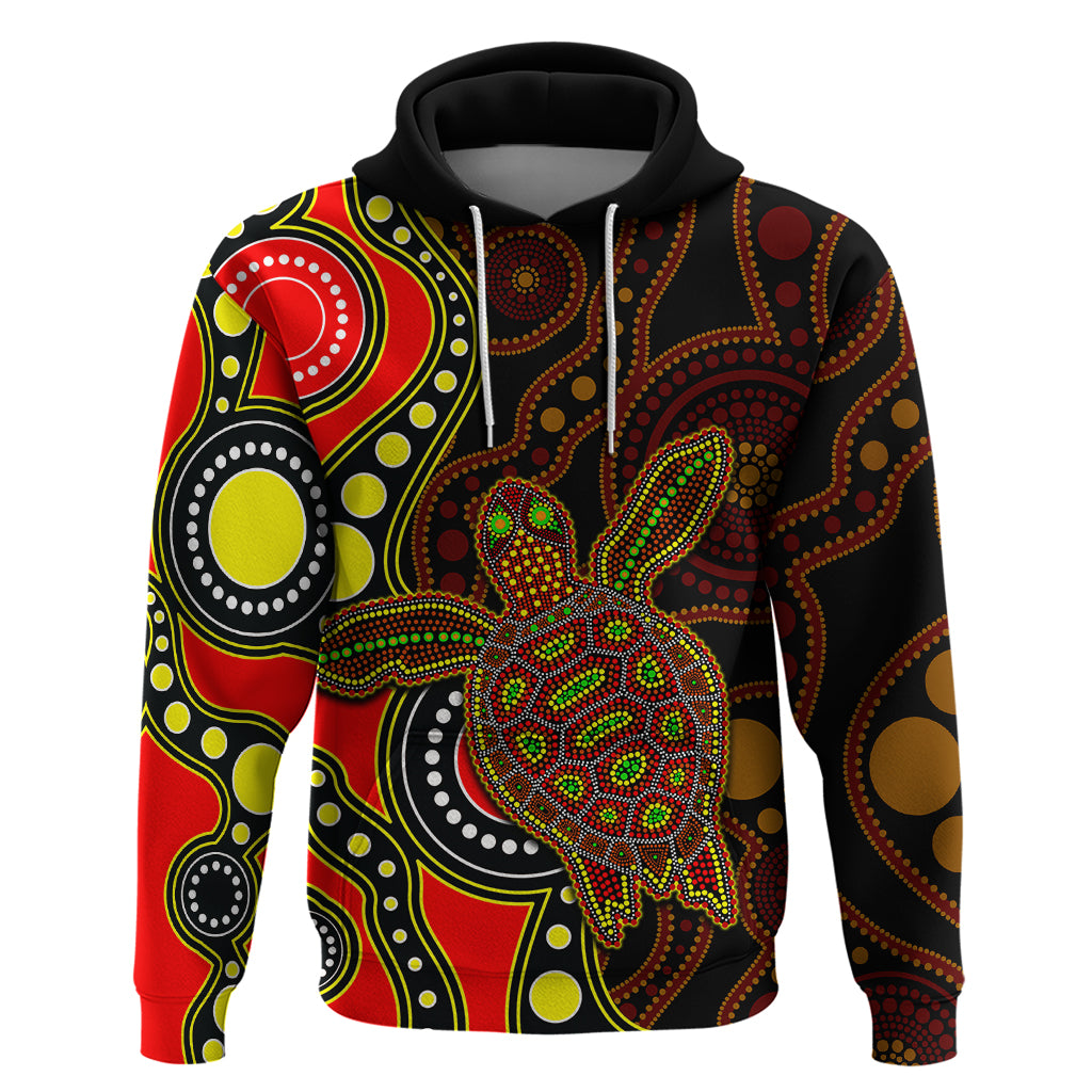 Aboriginal Turtle Hoodie Red Style LT6 - Vibe Hoodie Shop