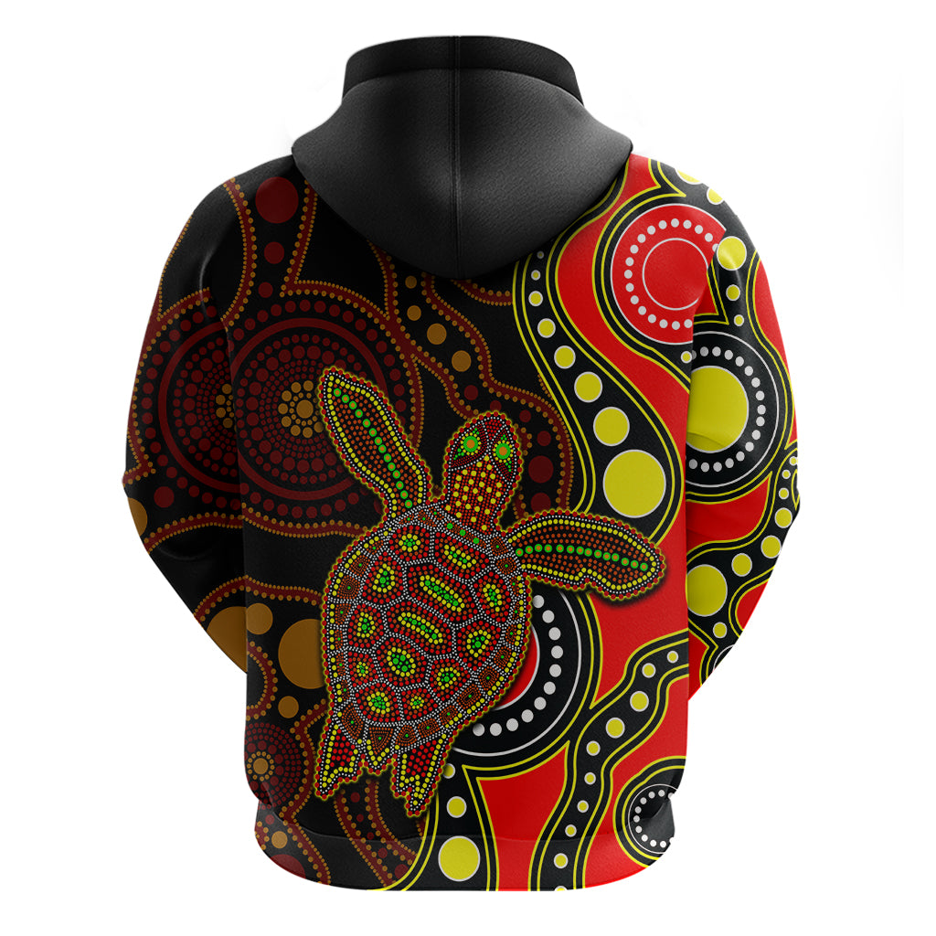 Aboriginal Turtle Hoodie Red Style LT6 - Vibe Hoodie Shop