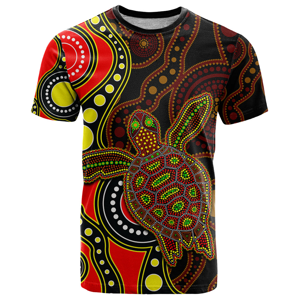 Aboriginal Turtle T Shirt Red Style - Vibe Hoodie Shop