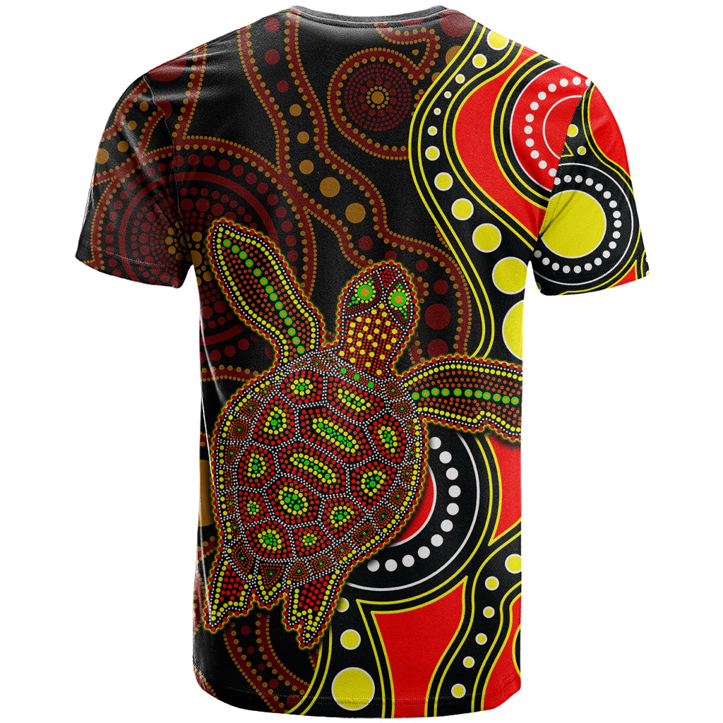Aboriginal Turtle T Shirt Red Style - Vibe Hoodie Shop