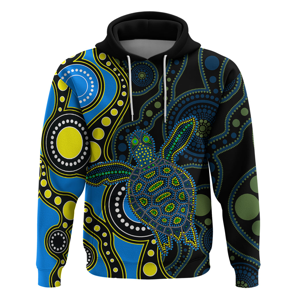 Aboriginal Turtle Hoodie Blue Style LT6 - Vibe Hoodie Shop