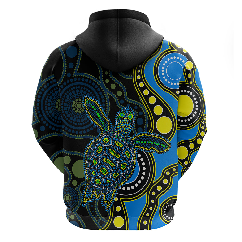Aboriginal Turtle Hoodie Blue Style LT6 - Vibe Hoodie Shop