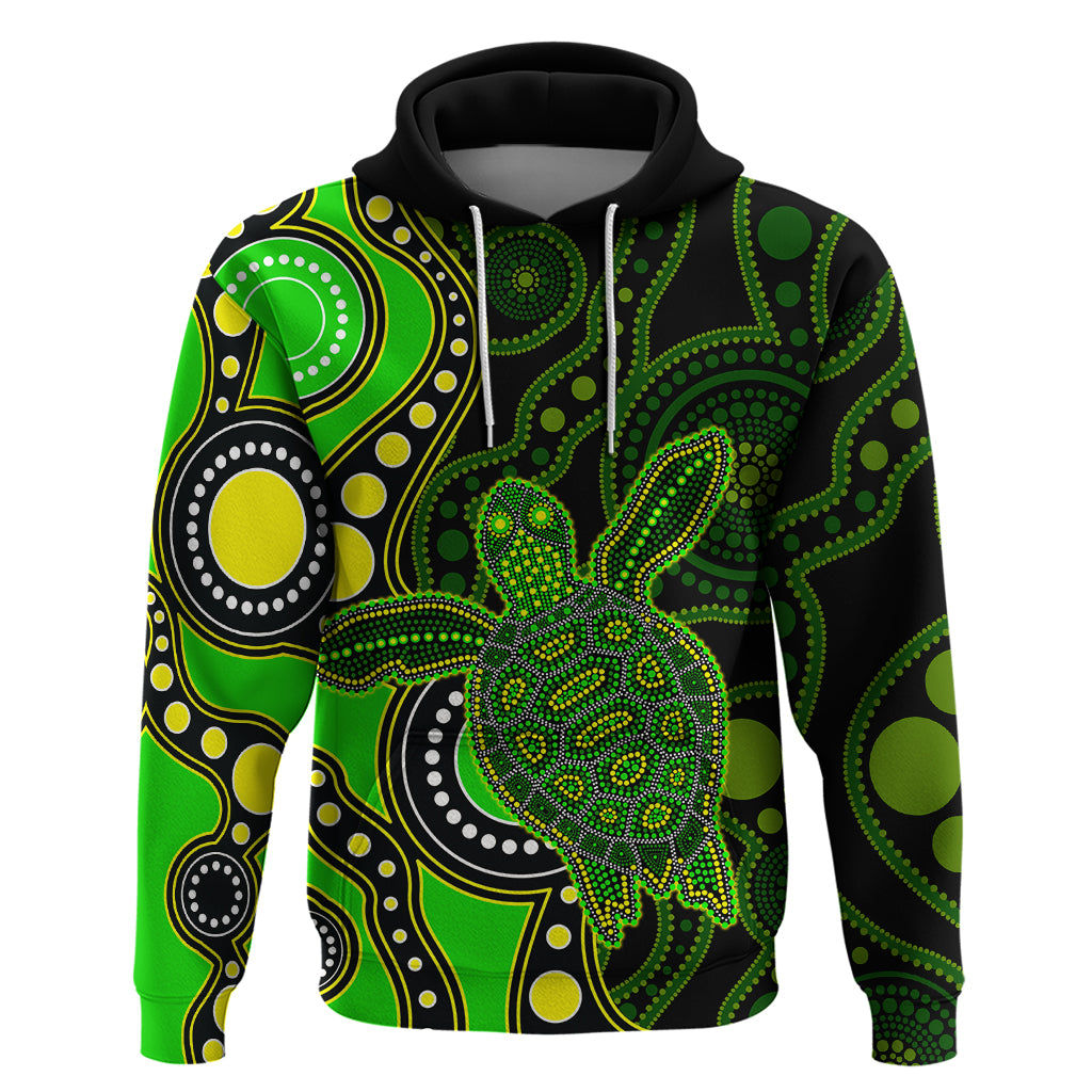 Aboriginal Turtle Hoodie Green Style LT6 - Vibe Hoodie Shop
