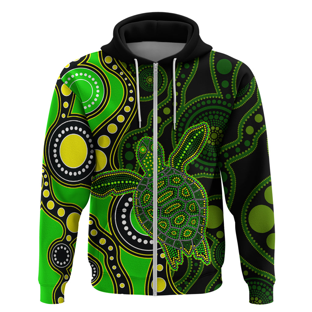 Aboriginal Turtle Hoodie Green Style LT6 - Vibe Hoodie Shop