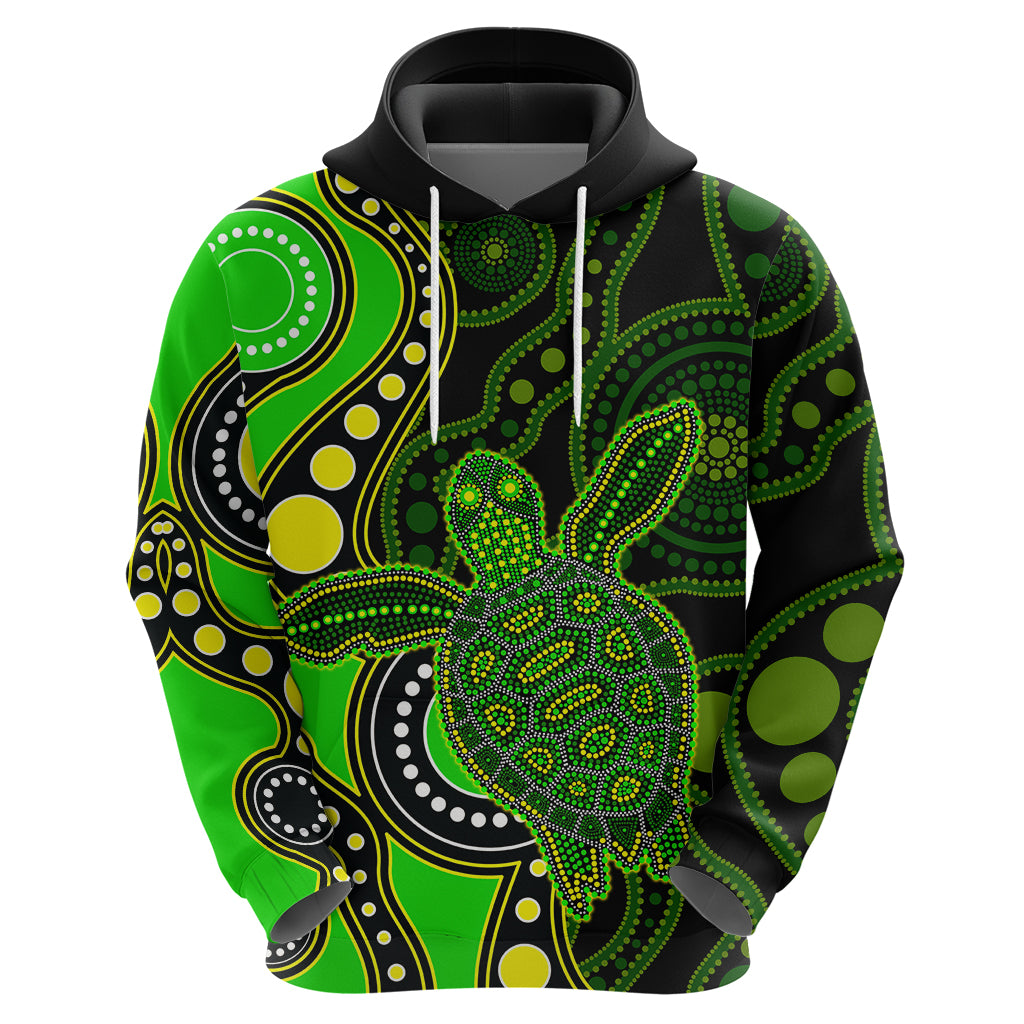 Aboriginal Turtle Hoodie Green Style LT6 - Vibe Hoodie Shop