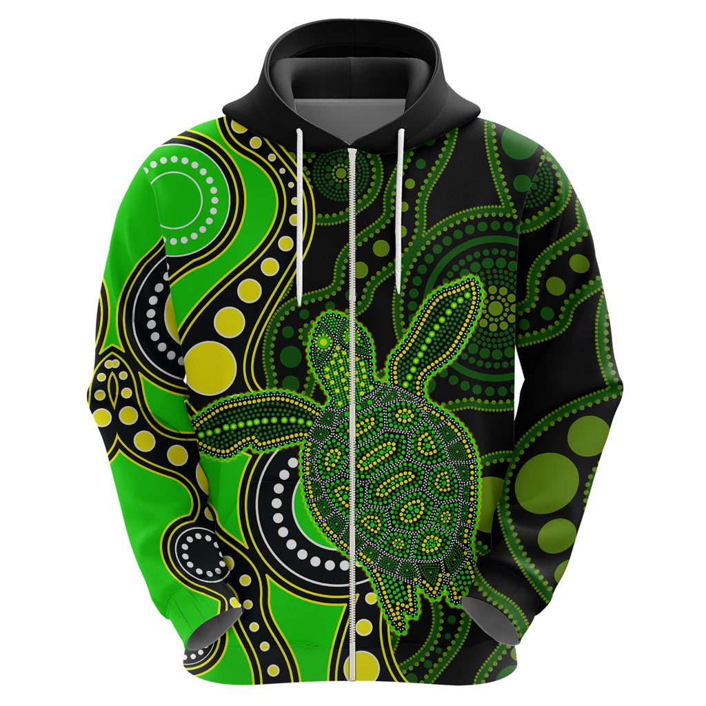 Aboriginal Turtle Hoodie Green Style LT6 - Vibe Hoodie Shop