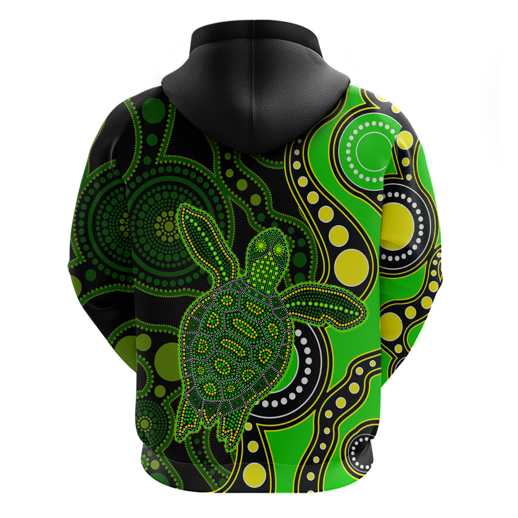 Aboriginal Turtle Hoodie Green Style LT6 - Vibe Hoodie Shop