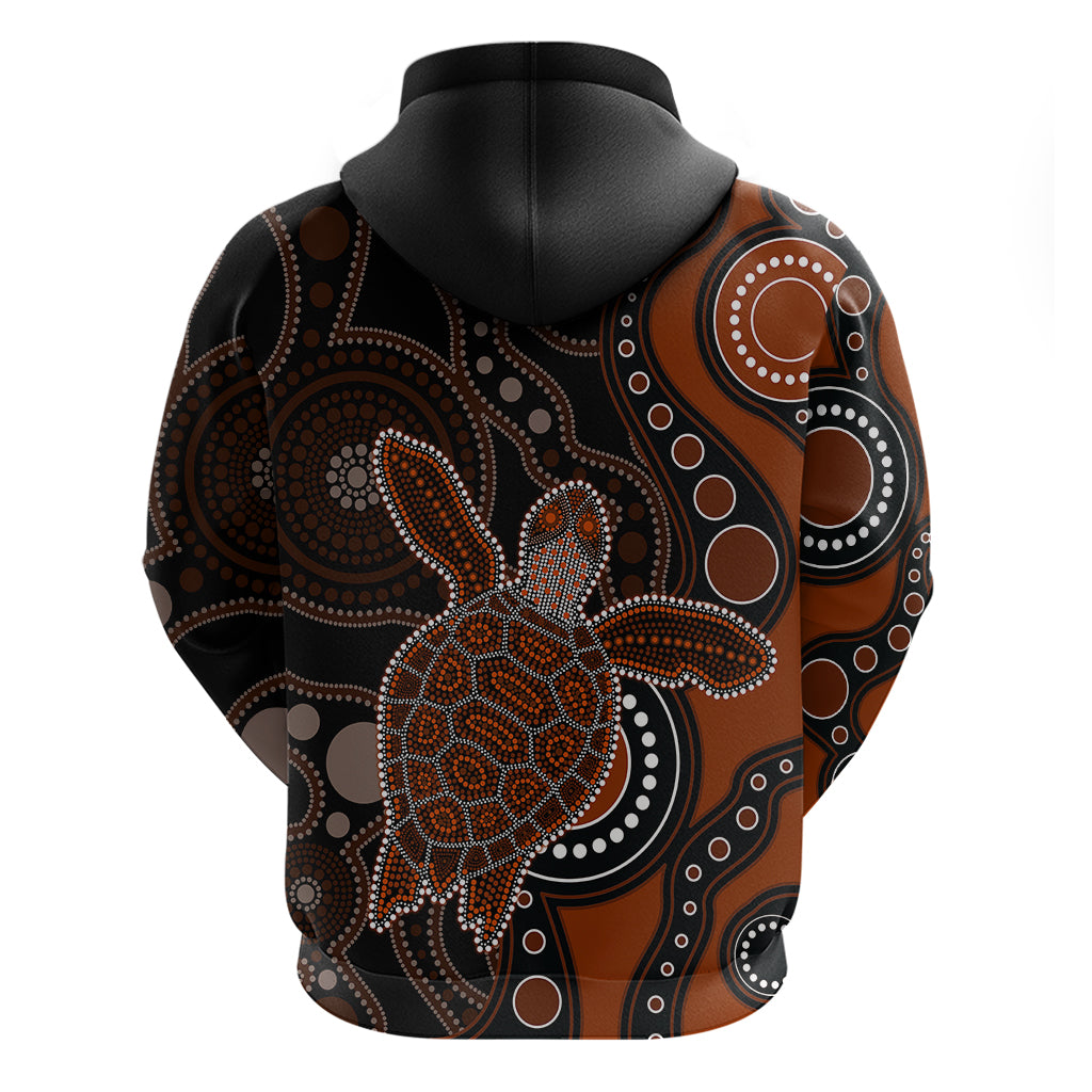 Aboriginal Turtle Hoodie Brown Style LT6 - Vibe Hoodie Shop