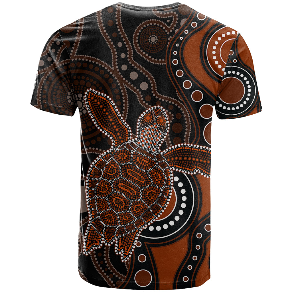 Aboriginal Turtle T Shirt Brown Style - Vibe Hoodie Shop