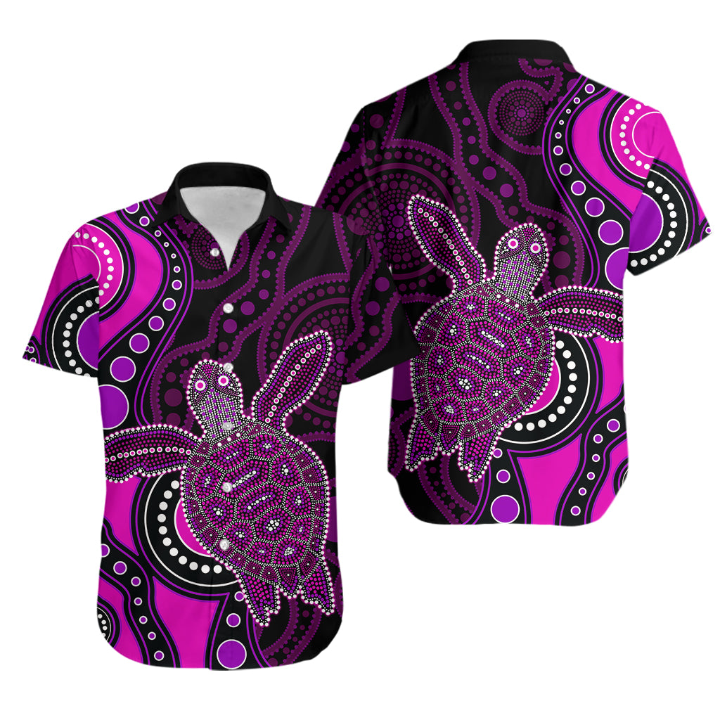 Aboriginal Turtle Hawaiian Shirt Pink Style - Vibe Hoodie Shop