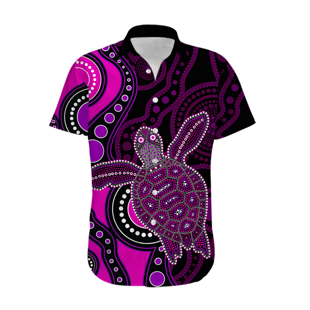 Aboriginal Turtle Hawaiian Shirt Pink Style - Vibe Hoodie Shop
