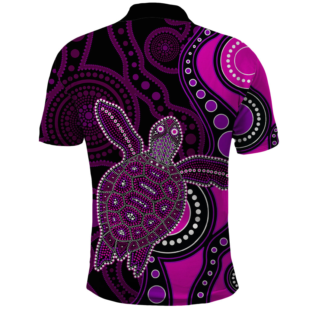 Aboriginal Turtle Polo Shirt Pink Style - Vibe Hoodie Shop