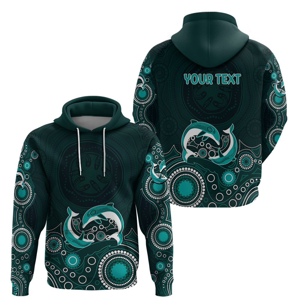 Australia Aboriginal Hoodie Dolphin Green LT6 - Vibe Hoodie Shop