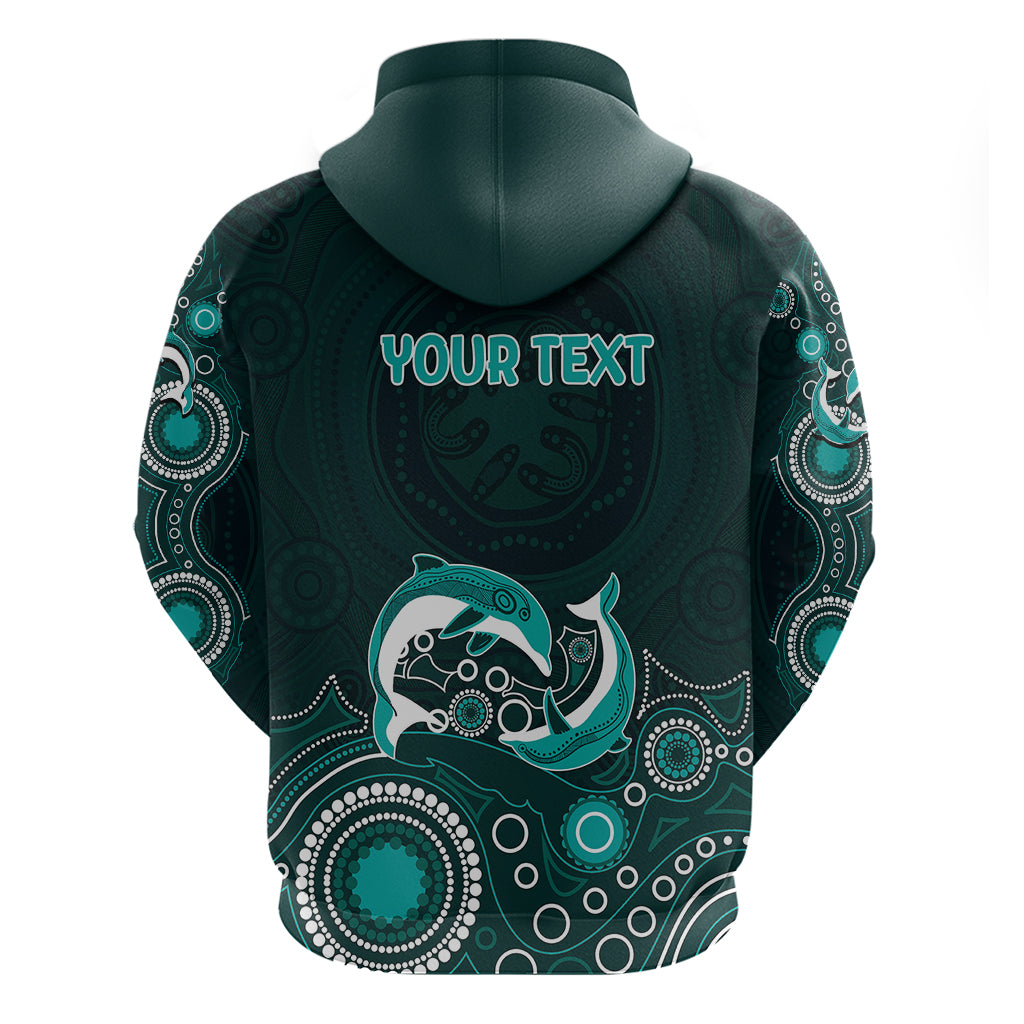 Australia Aboriginal Hoodie Dolphin Green LT6 - Vibe Hoodie Shop