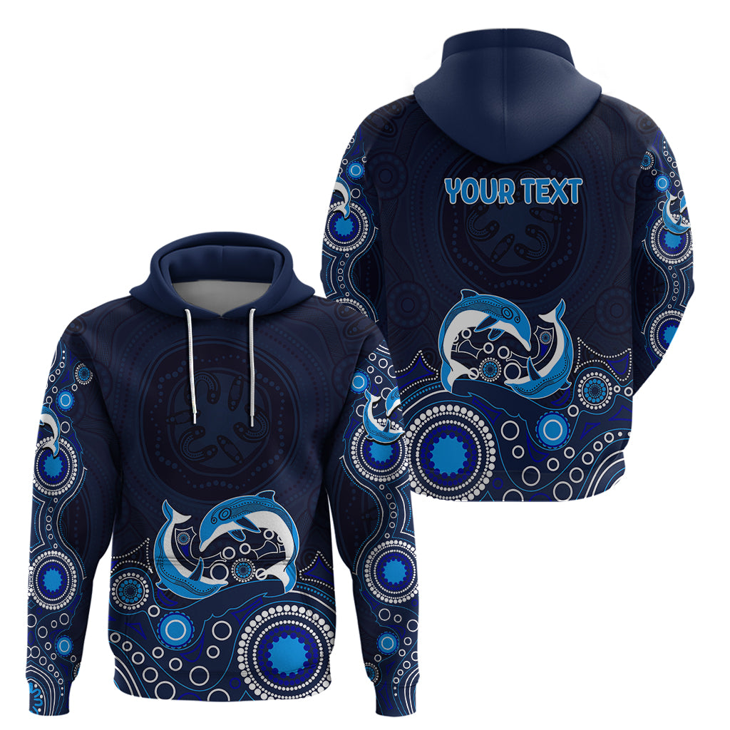 Australia Aboriginal Hoodie Dolphin Dark Blue LT6 - Vibe Hoodie Shop