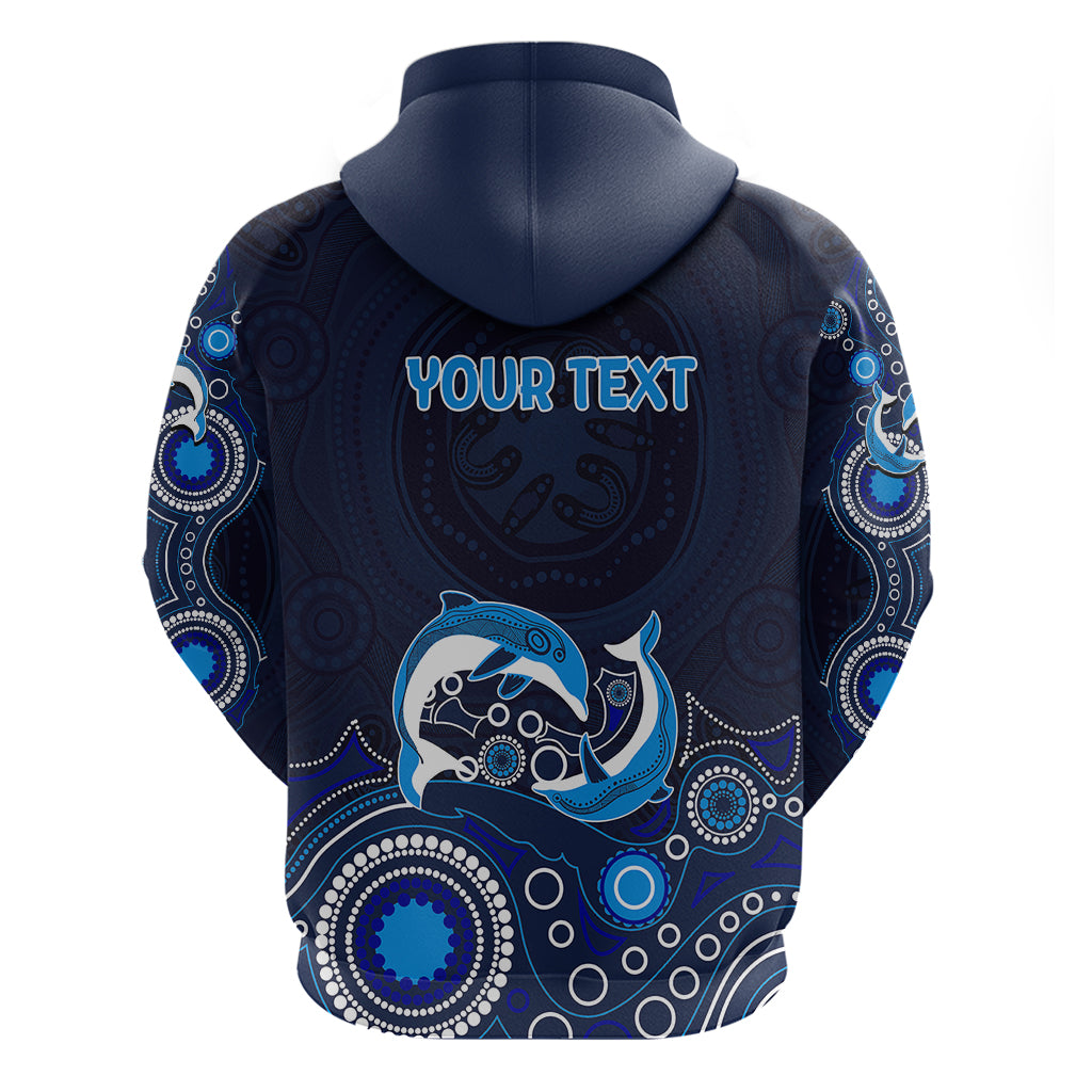 Australia Aboriginal Hoodie Dolphin Dark Blue LT6 - Vibe Hoodie Shop