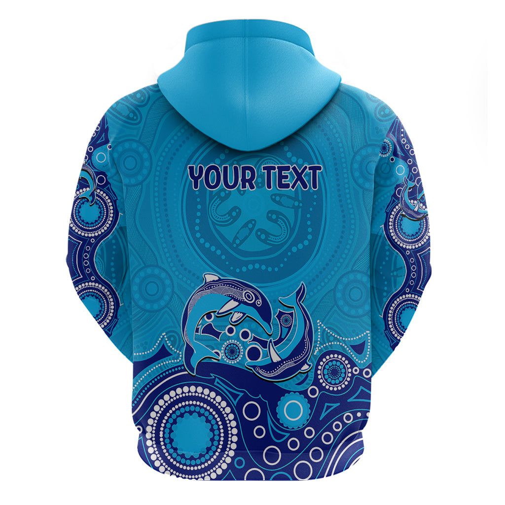 Australia Aboriginal Hoodie Dolphin Light Blue LT6 - Vibe Hoodie Shop