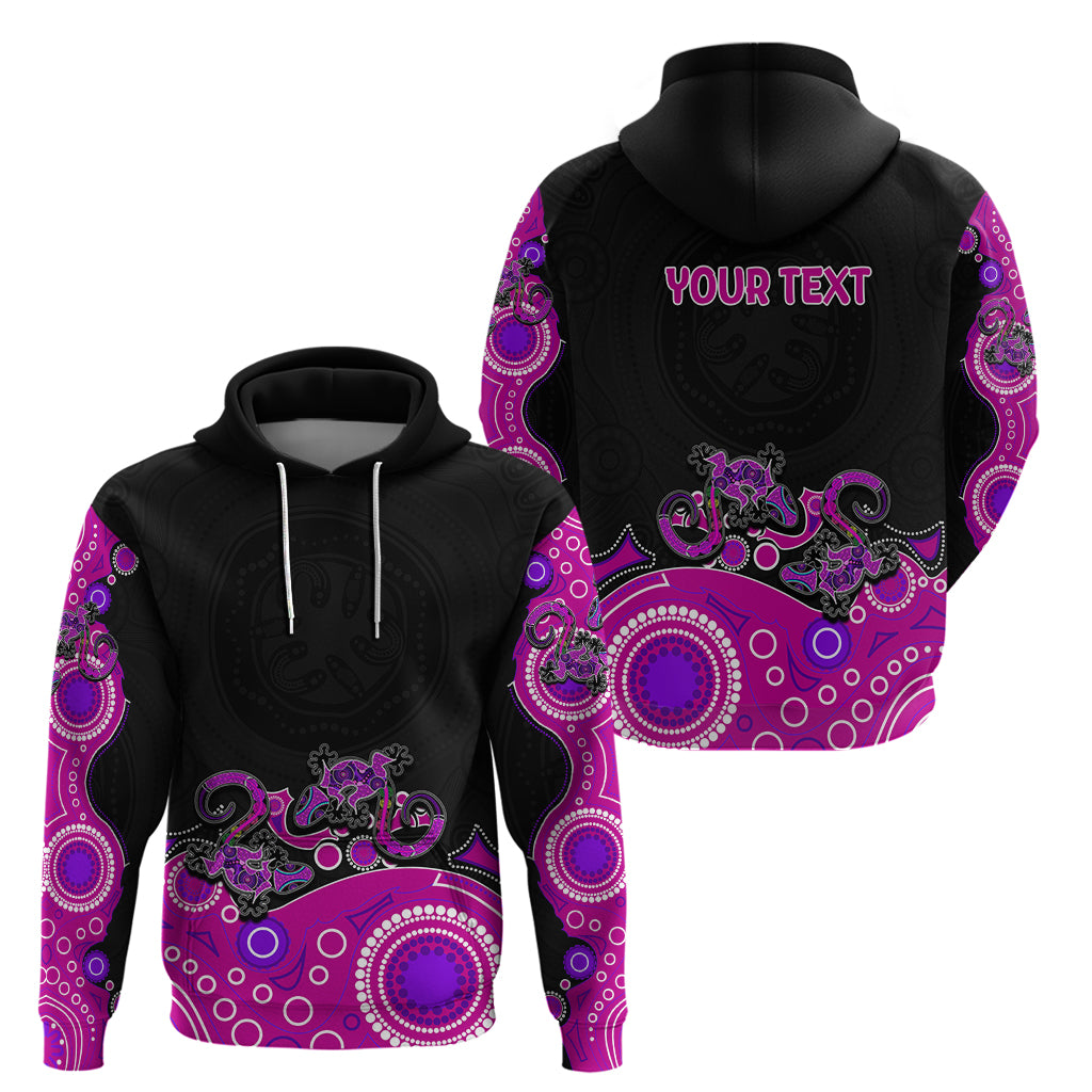 (Custom Personalised) Australia Aboriginal Hoodie Lizard Pink LT6 - Vibe Hoodie Shop
