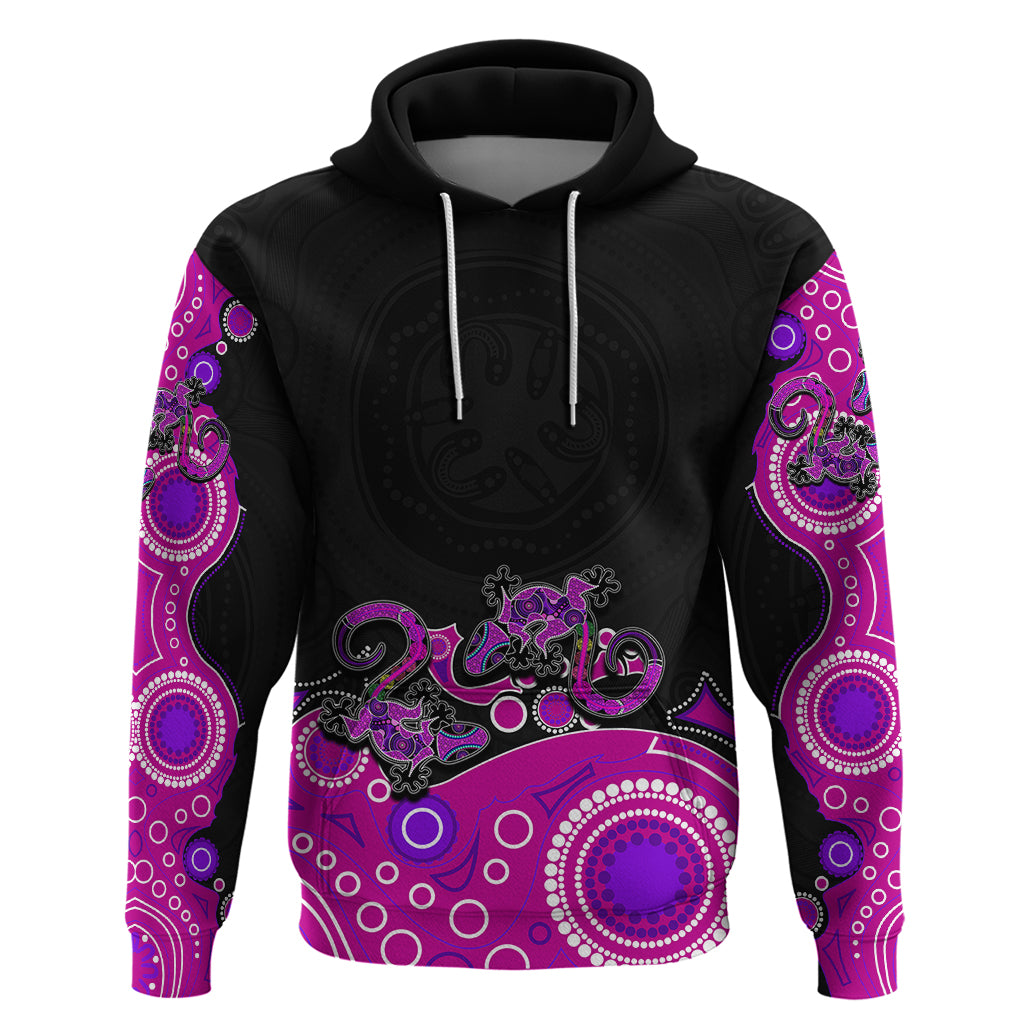 (Custom Personalised) Australia Aboriginal Hoodie Lizard Pink LT6 - Vibe Hoodie Shop