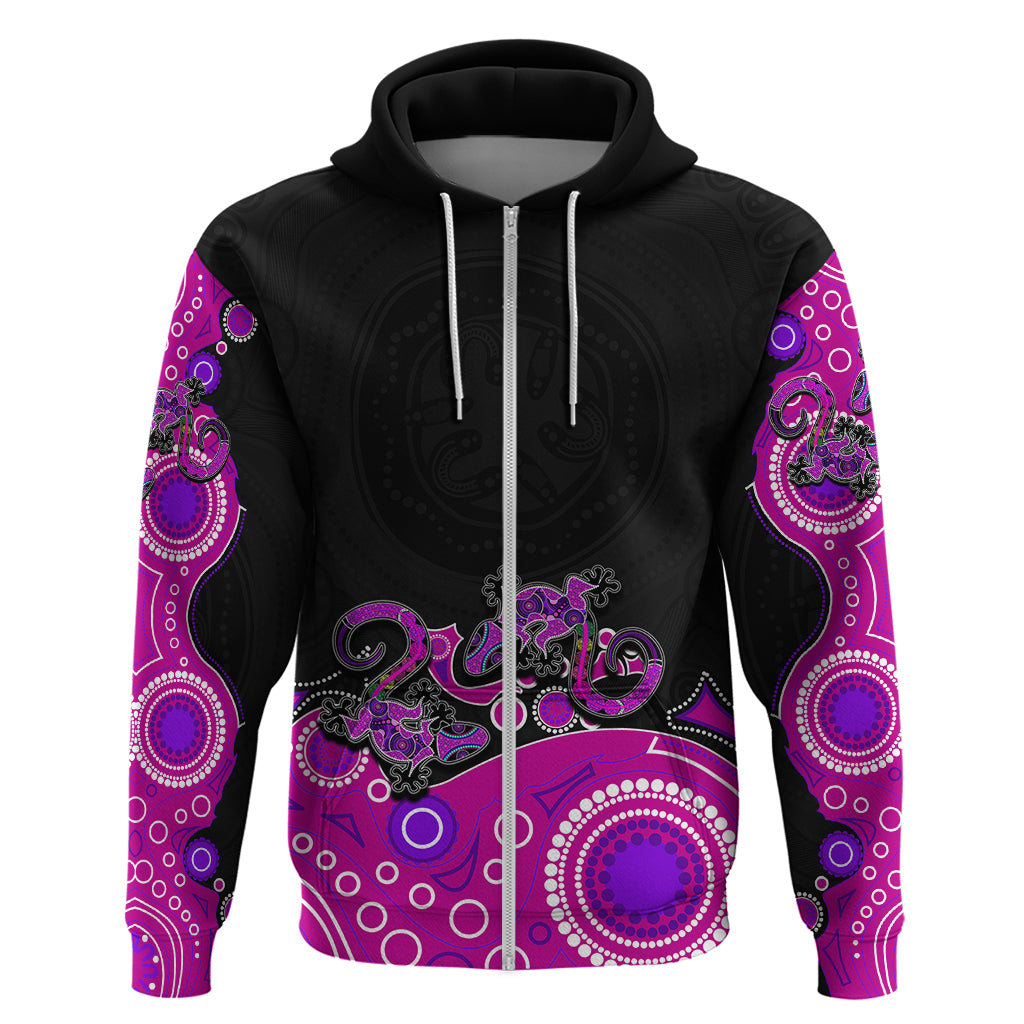 (Custom Personalised) Australia Aboriginal Hoodie Lizard Pink LT6 - Vibe Hoodie Shop