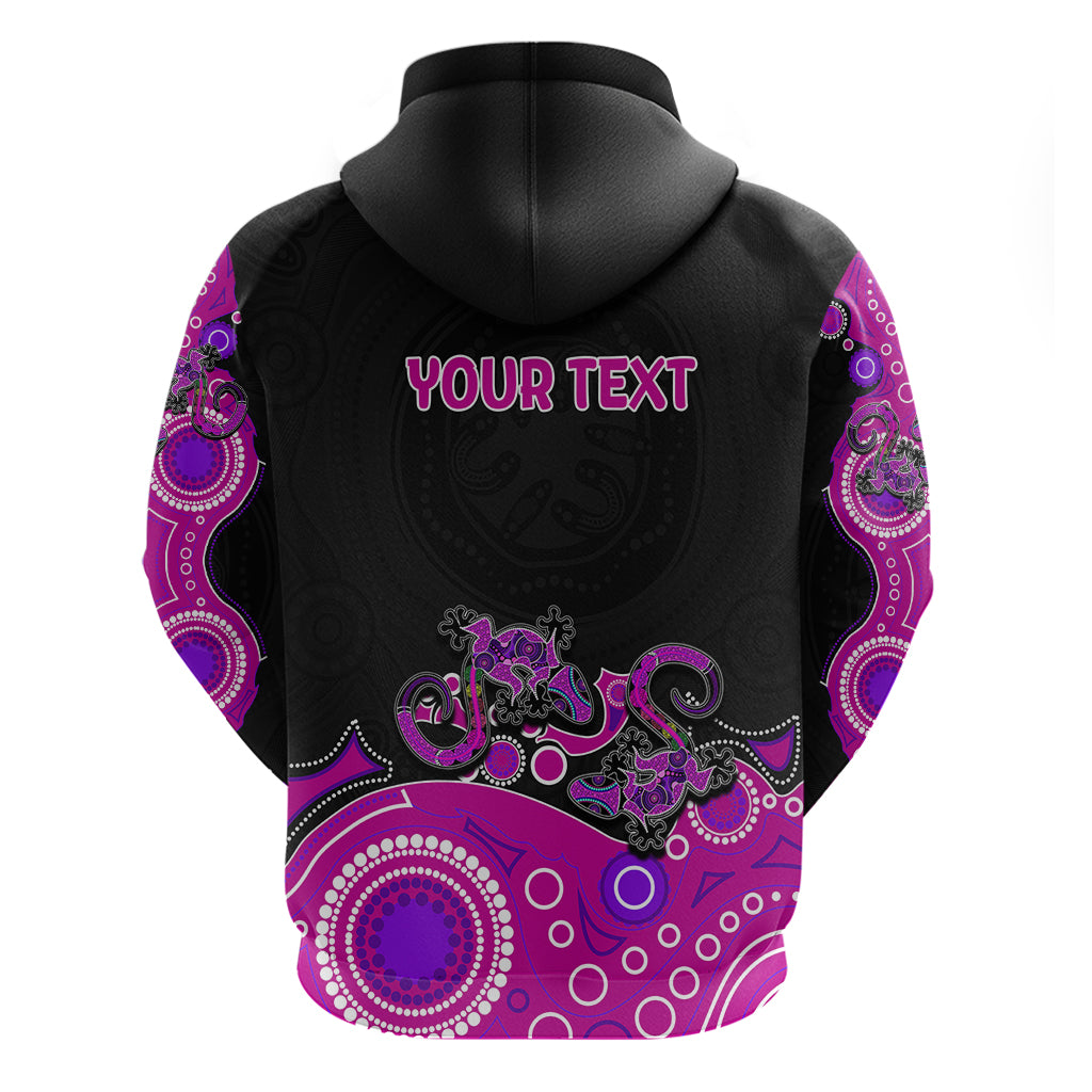 (Custom Personalised) Australia Aboriginal Hoodie Lizard Pink LT6 - Vibe Hoodie Shop
