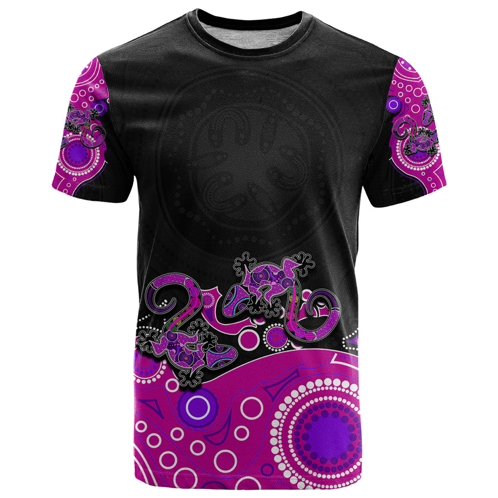 Australia Aboriginal T Shirt Lizard Pink - Vibe Hoodie Shop