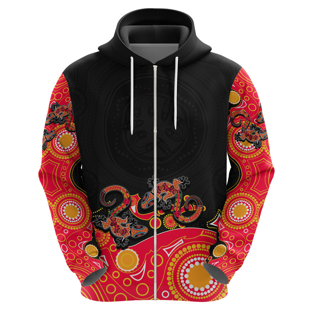 Australia Aboriginal Hoodie Lizard Red LT6 - Vibe Hoodie Shop