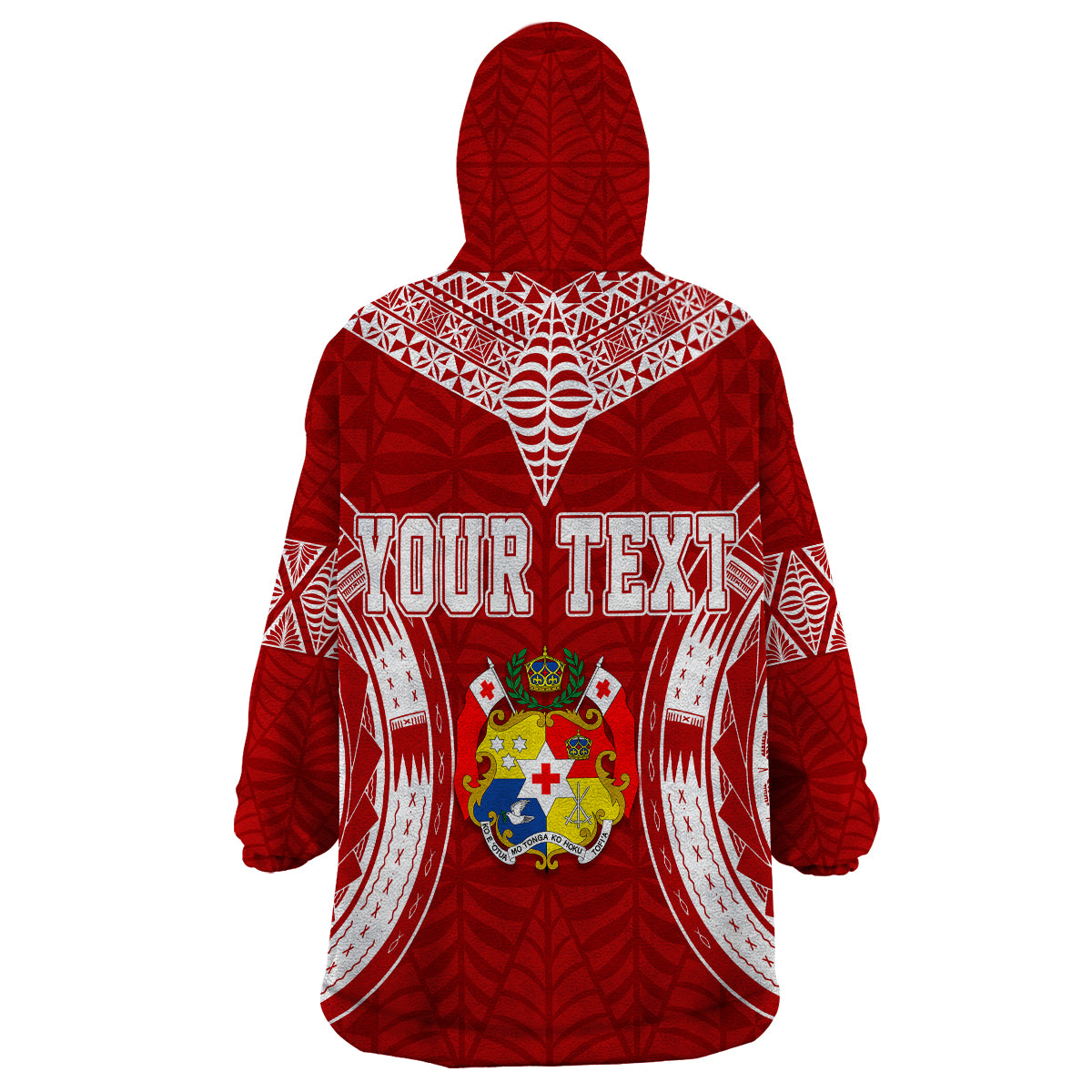 Personalised Tonga Independence Day Wearable Blanket Hoodie Kupesi Pattern Mix Style - Vibe Hoodie Shop