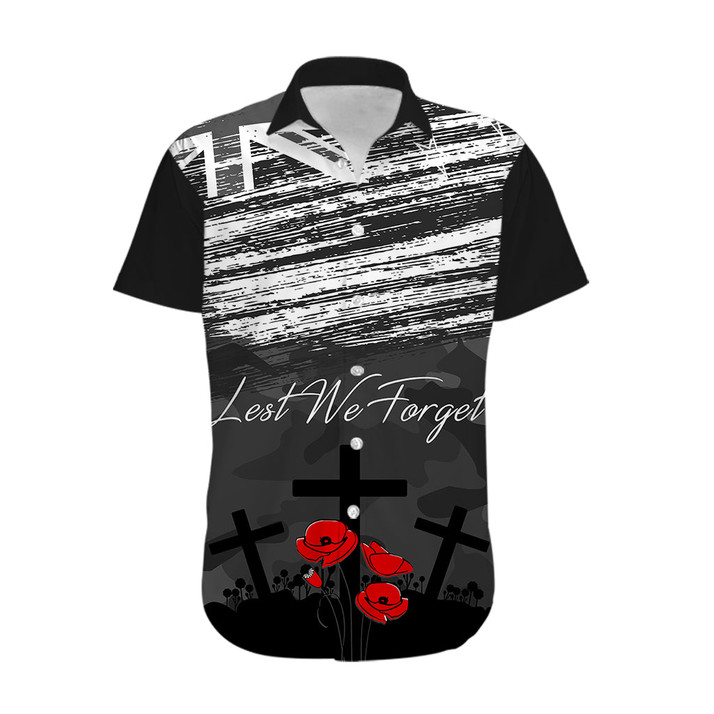 ANZAC DAY Hawaiian Shirt Camo Style - Lest We Forget - Vibe Hoodie Shop