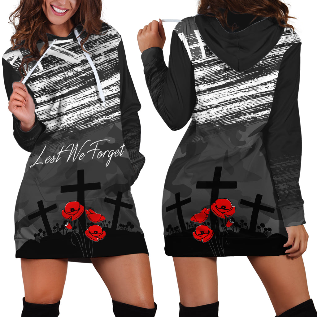 ANZAC DAY Hoodie Dress Camo Style - Lest We Forget - Vibe Hoodie Shop