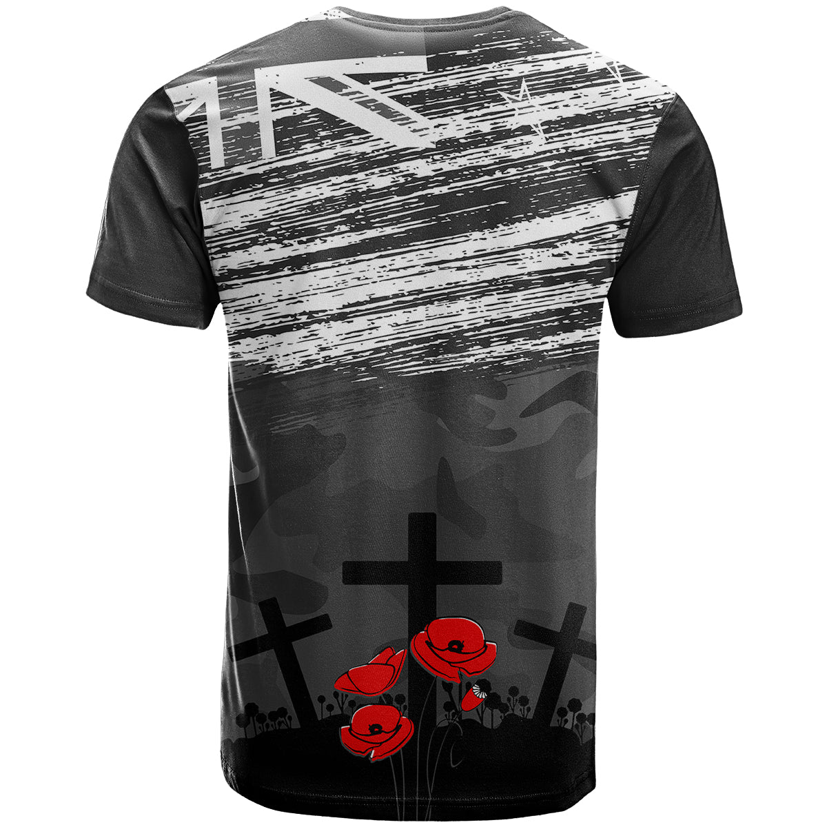 ANZAC DAY T Shirt Camo Style - Lest We Forget - Vibe Hoodie Shop