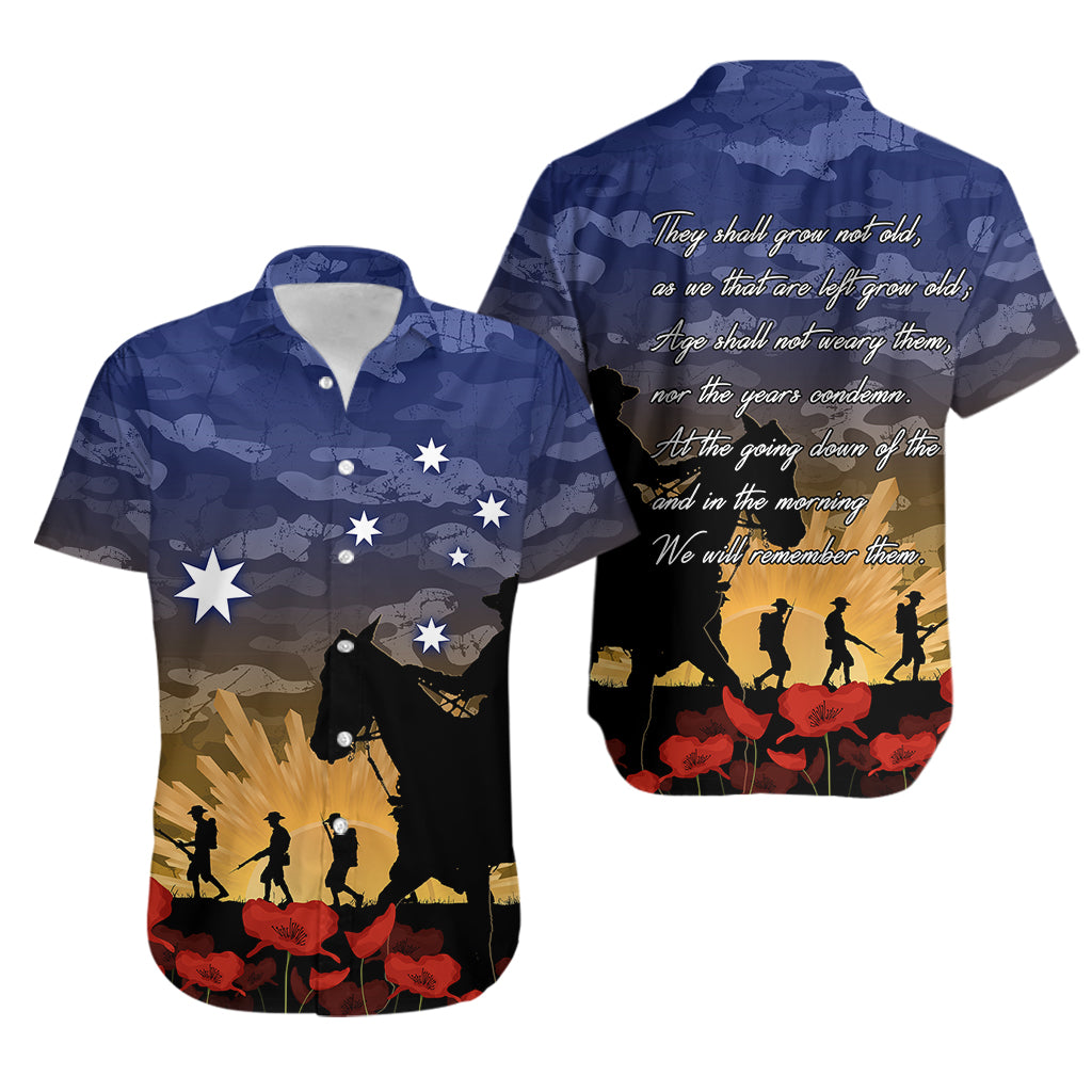 ANZAC DAY Hawaiian Shirt Camo Style - Dawn Service - Vibe Hoodie Shop